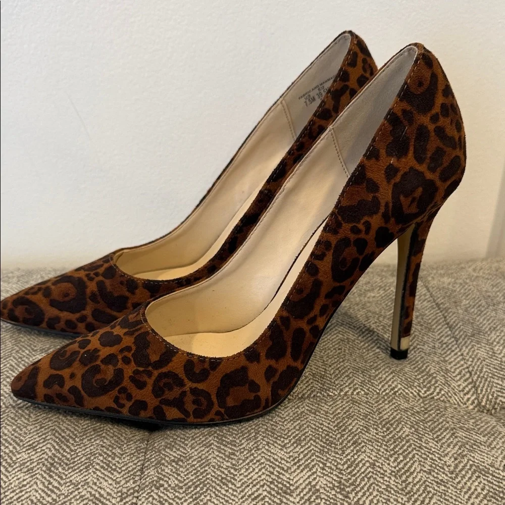 Kardashian Kollection leopard print stiletto heels